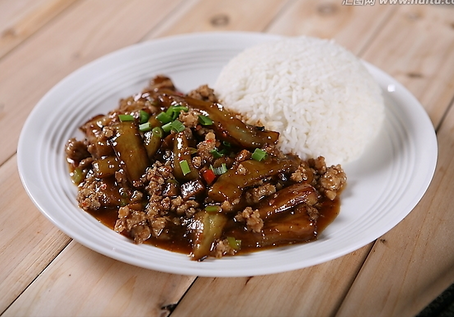 原汁原味鱼香茄子肥牛饭套餐