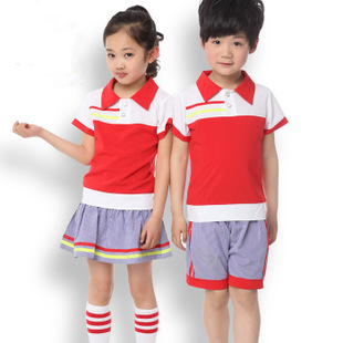 2015年夏季幼儿园园服T恤套装校服运动服批发