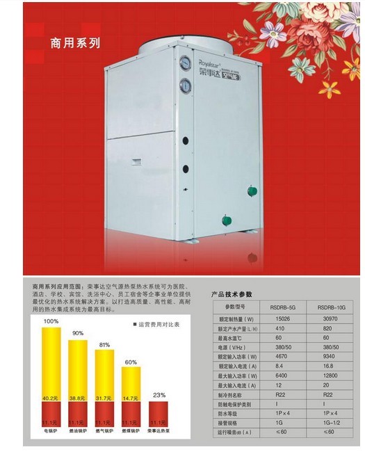 荣事达商用空气能热水器