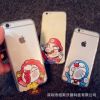 新款苹果5s超薄tpu保护套 iPhone6plus卡通0.3mm撞玻璃贴脸手机壳