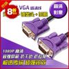 紫薰兰VGA cable高清线64编加粗纯铜屏蔽镀金头3+6双环黑线3米