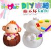 blmomo彩绘陶瓷批发 创意DIY彩绘涂鸦玩具公仔 猴子 工厂批发