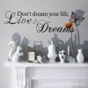 英文箴言Live Your Dreams蝴蝶外贸墙贴ebay,速卖通定制墙纸2505