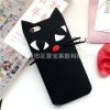 可爱iphone6胡须猫手机壳苹果6plus黑色小猫保护套5s防摔硅胶软壳