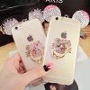 新款iphone6手机壳挂绳苹果6s保护套支架6splus水钻女硅胶套支架